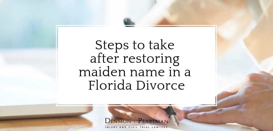 restoring maiden name in a Florida Divorce